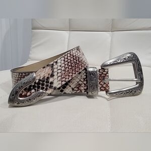 Urban Outfitters Ecote Snakeskin Leather Blend Belt